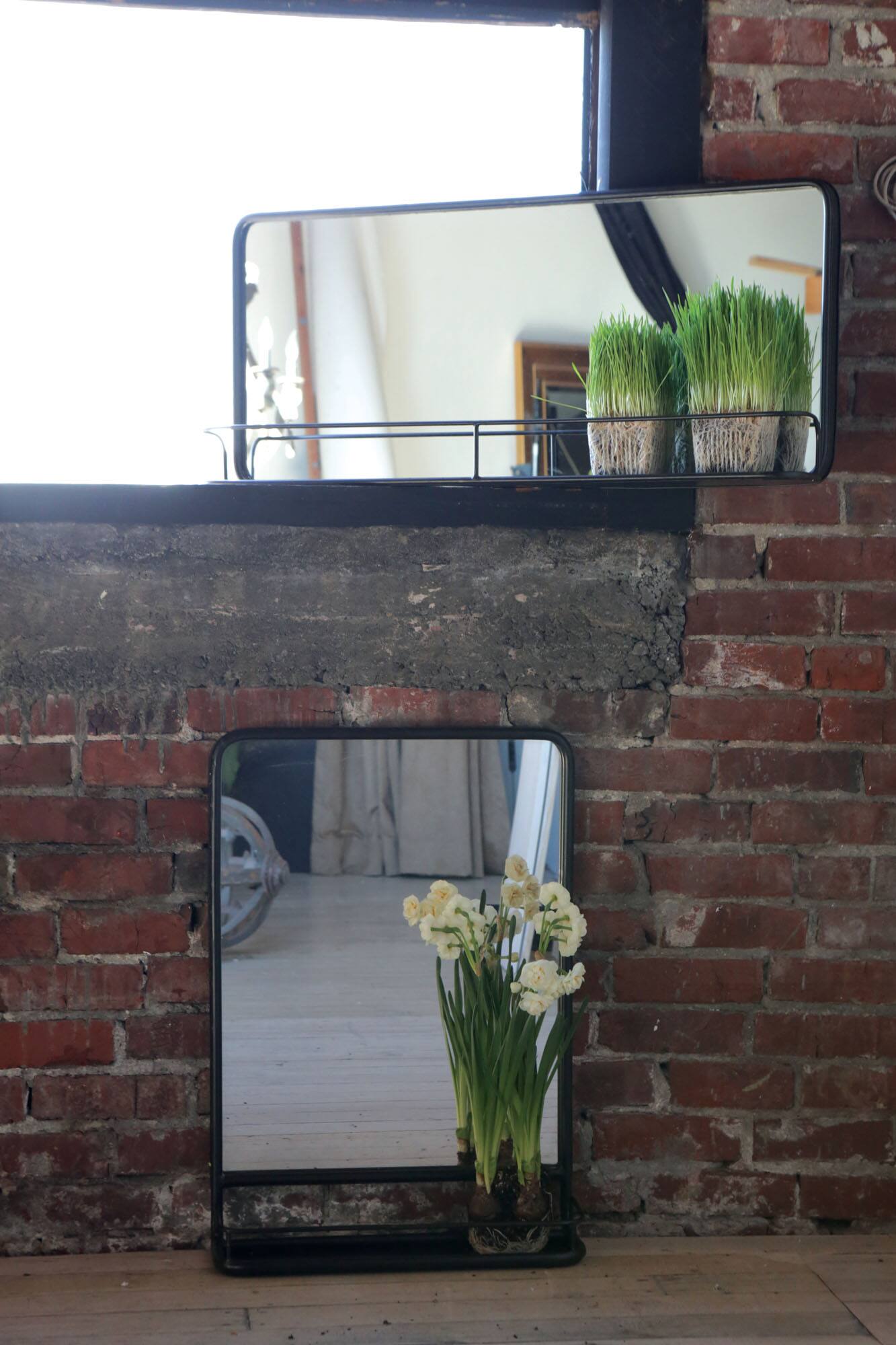 Hello Honey® 27.5" Framed Mirror with Shelf